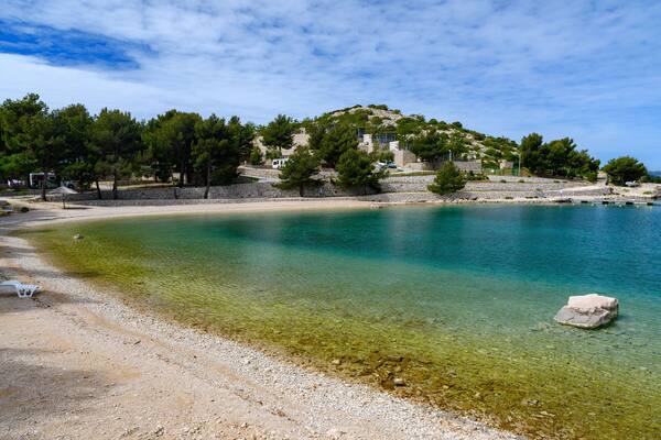 beach and bay in Drage, Pakoštane, Croatia