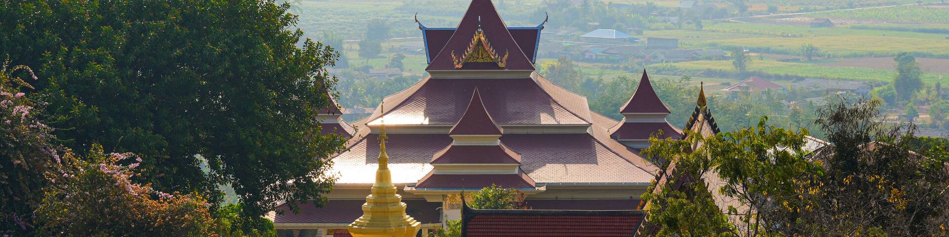 Administrative office and abbot's residence at Wat Tha Ton Phra Aram Luang in Northern Thailand