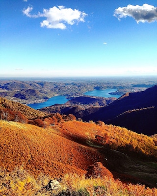 Orta Lake's view. Stunning landscape on the way to Alpe Sacchi, place you can reach by car.