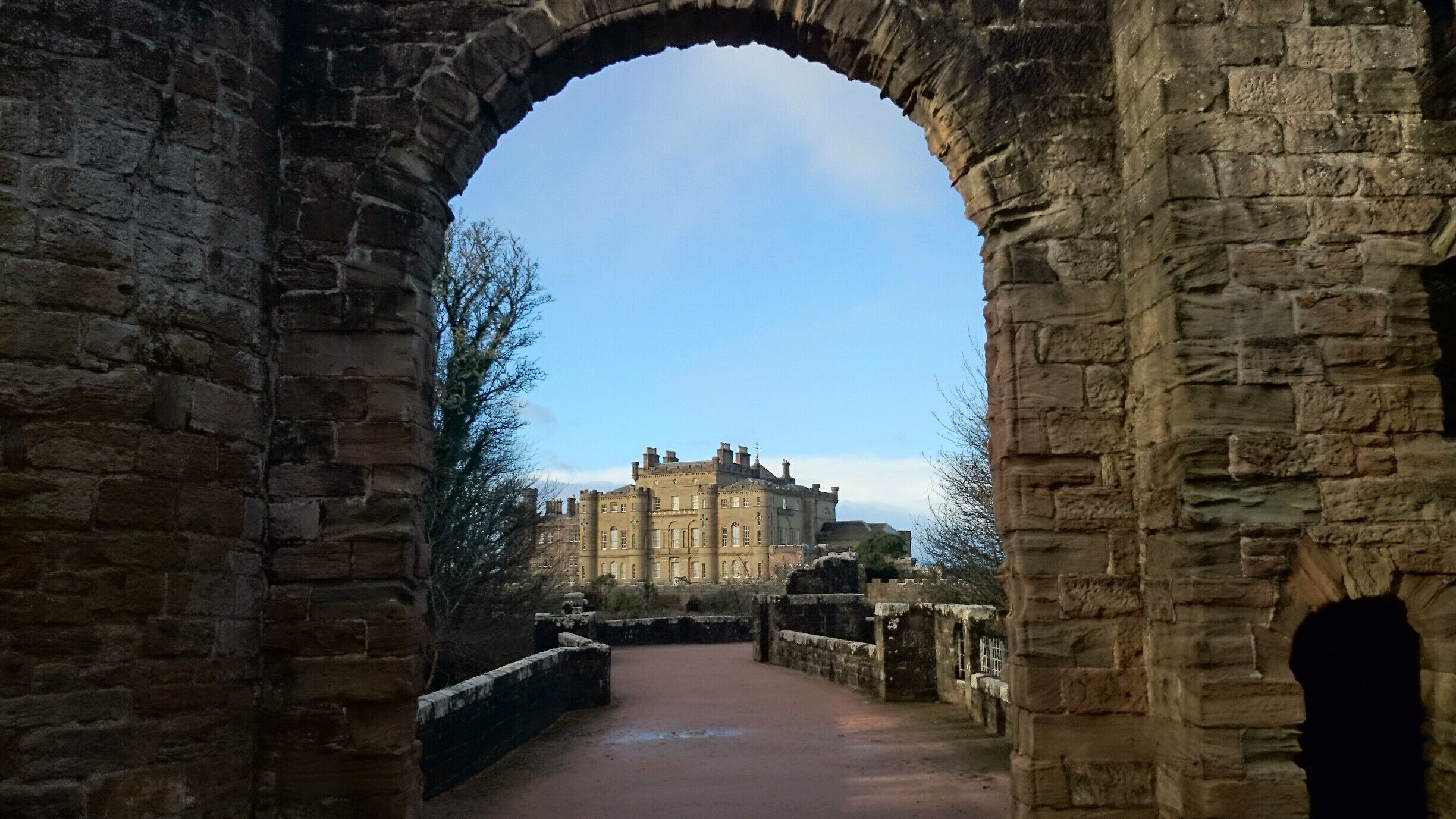 Culzean Castle through the Fallen Arch. 