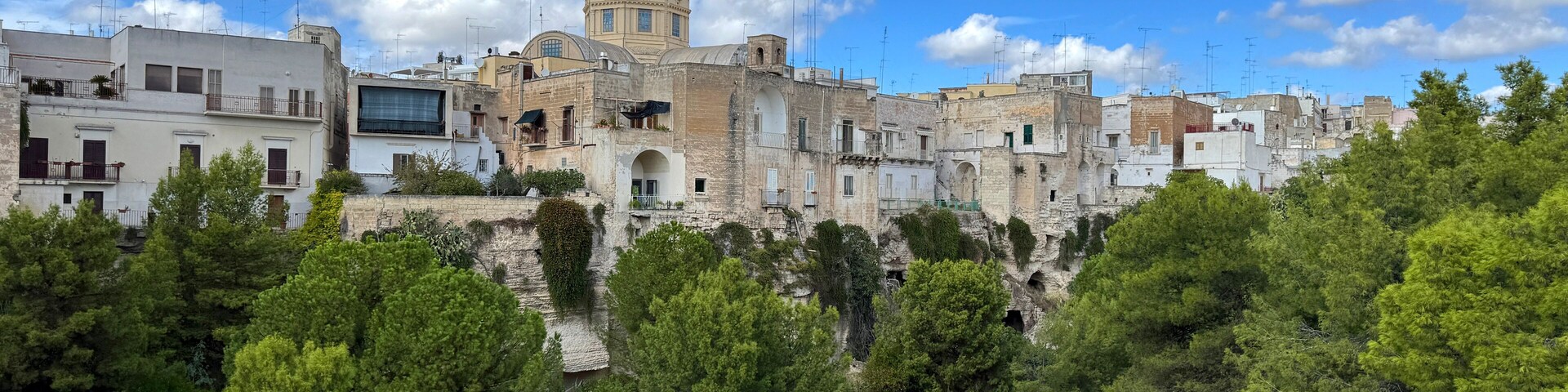 Panorama of the ravine of Massafra, Taranto, Puglia, Italy