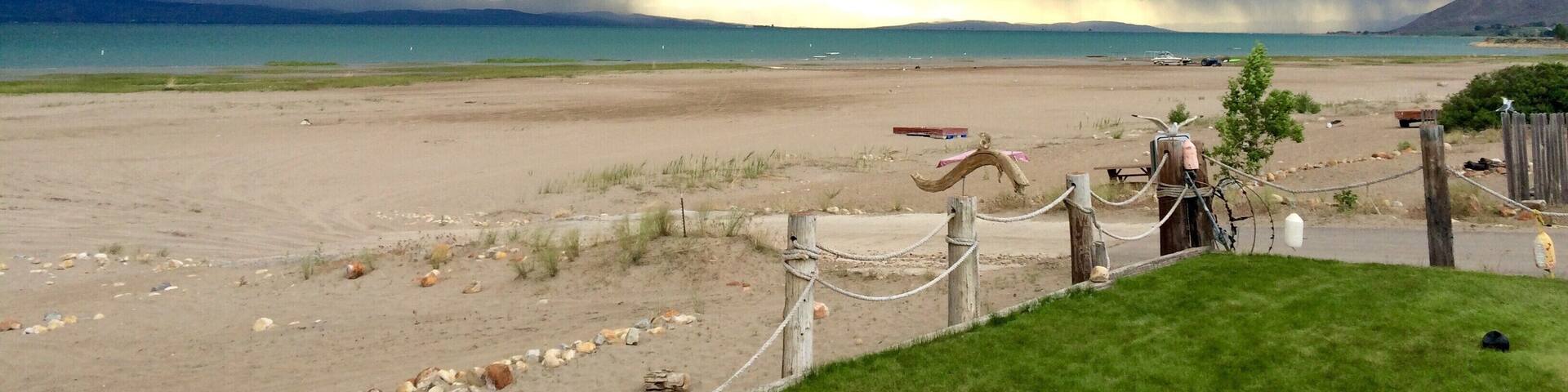 Watching a storm approach on the west side of Bear Lake. It created amazing lighting. #trovember