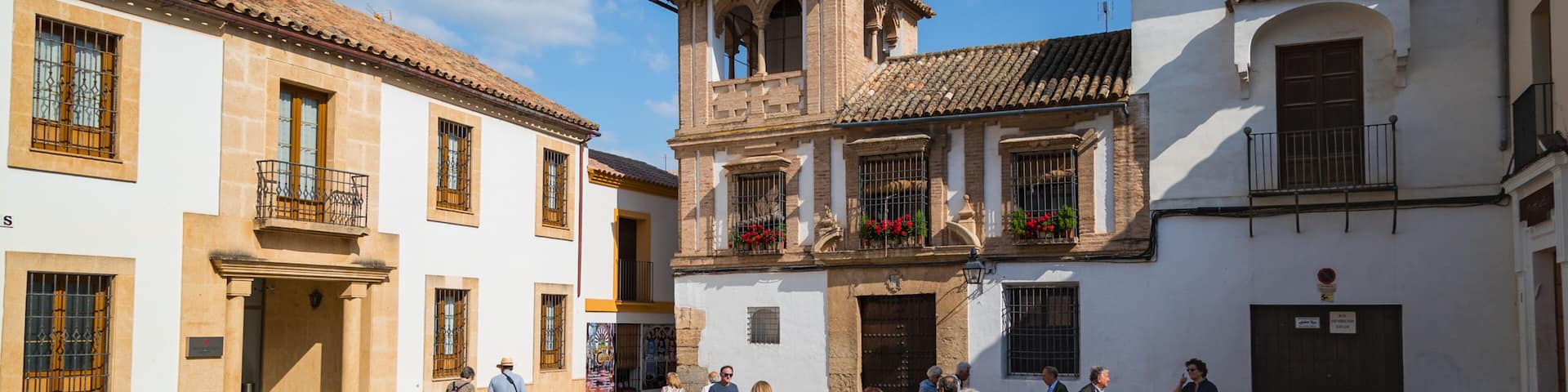 Bullfighting Museum featuring street scenes as well as a small group of people