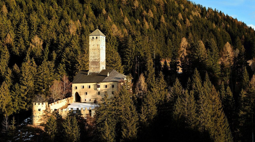 Castle of Monguelfo in Winter Season, Val Pusteria, South Tyrol, Italy