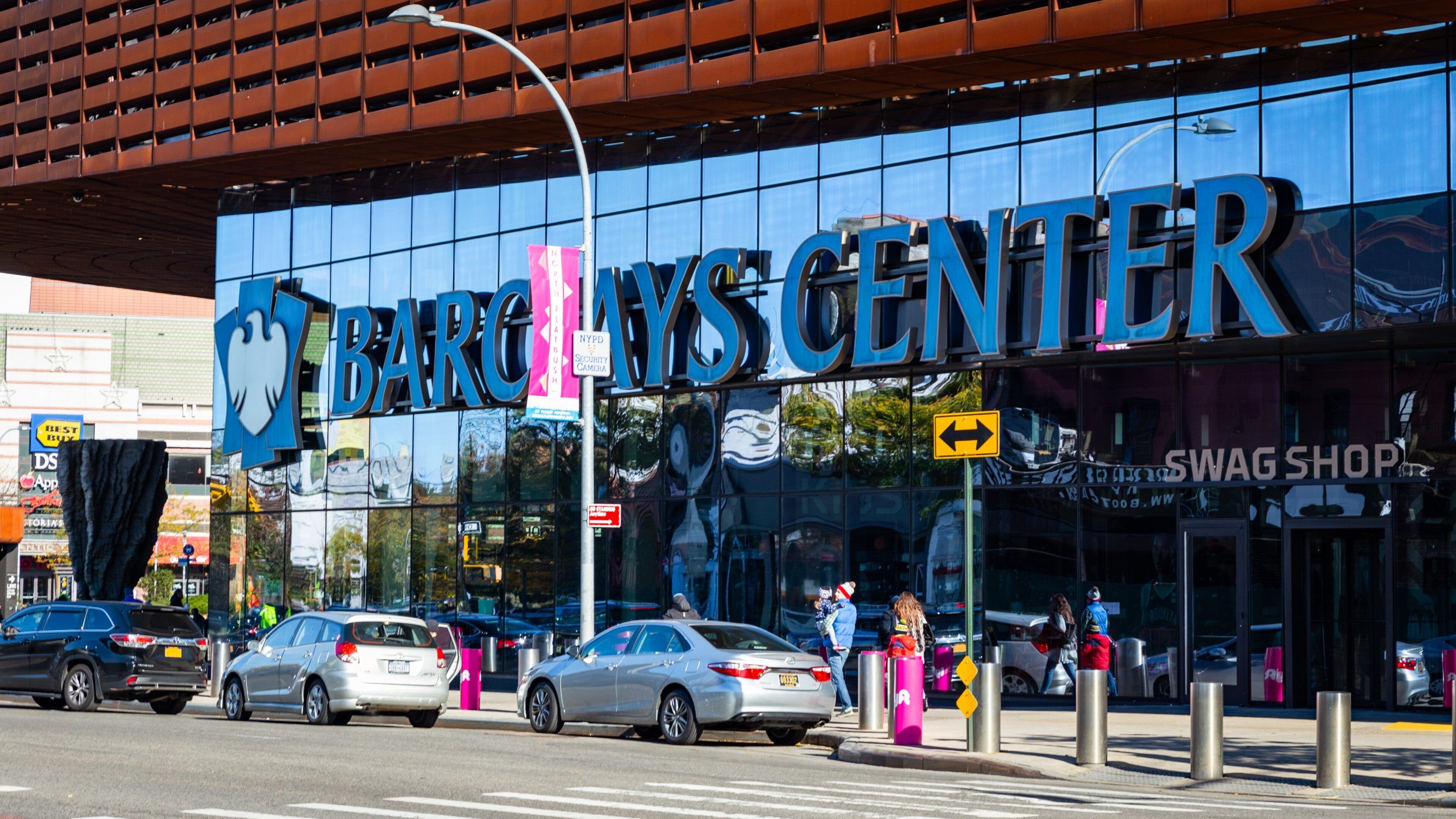 Barclays Center Brooklyn showing signage