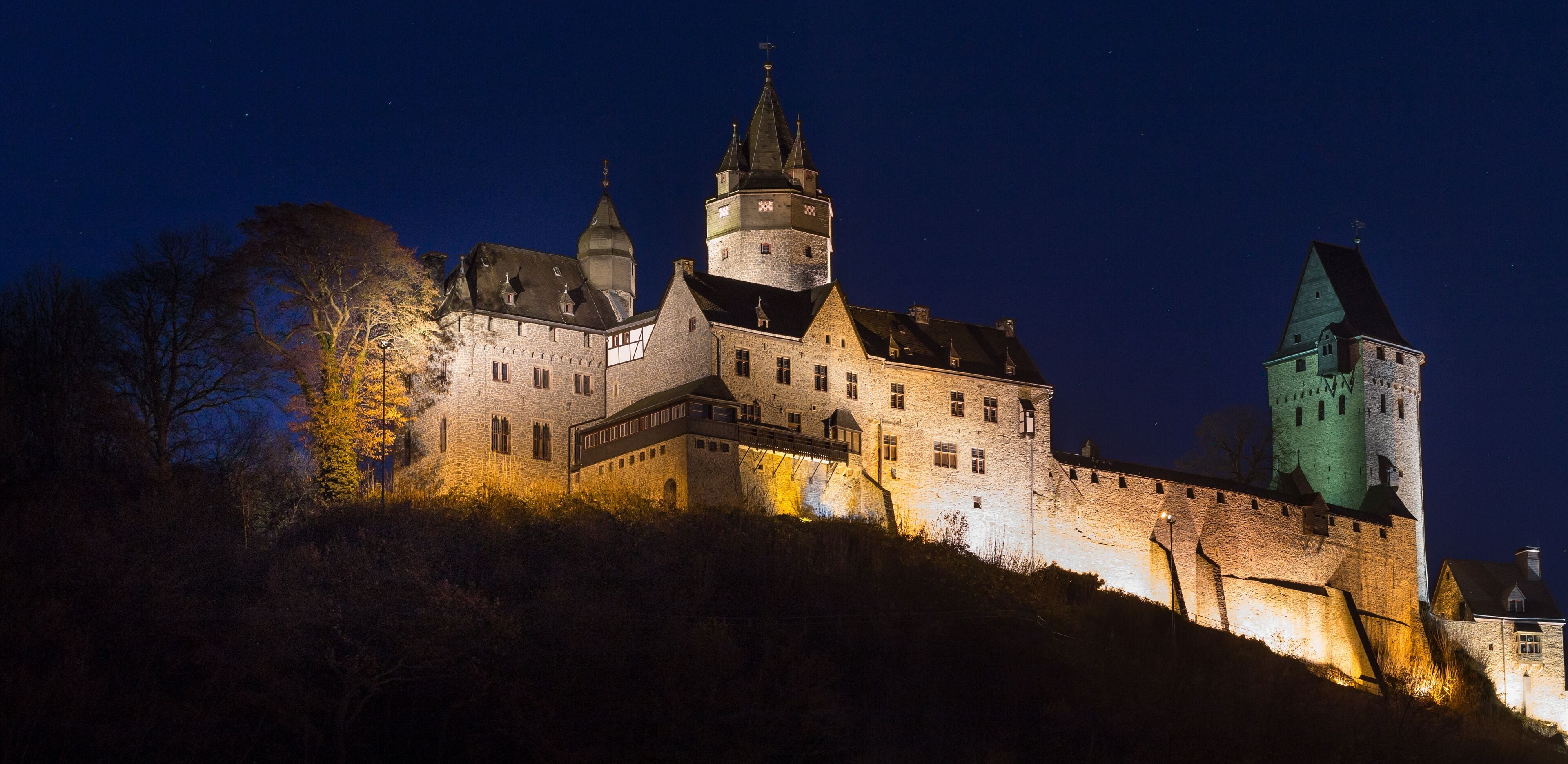 castle altena germany at night