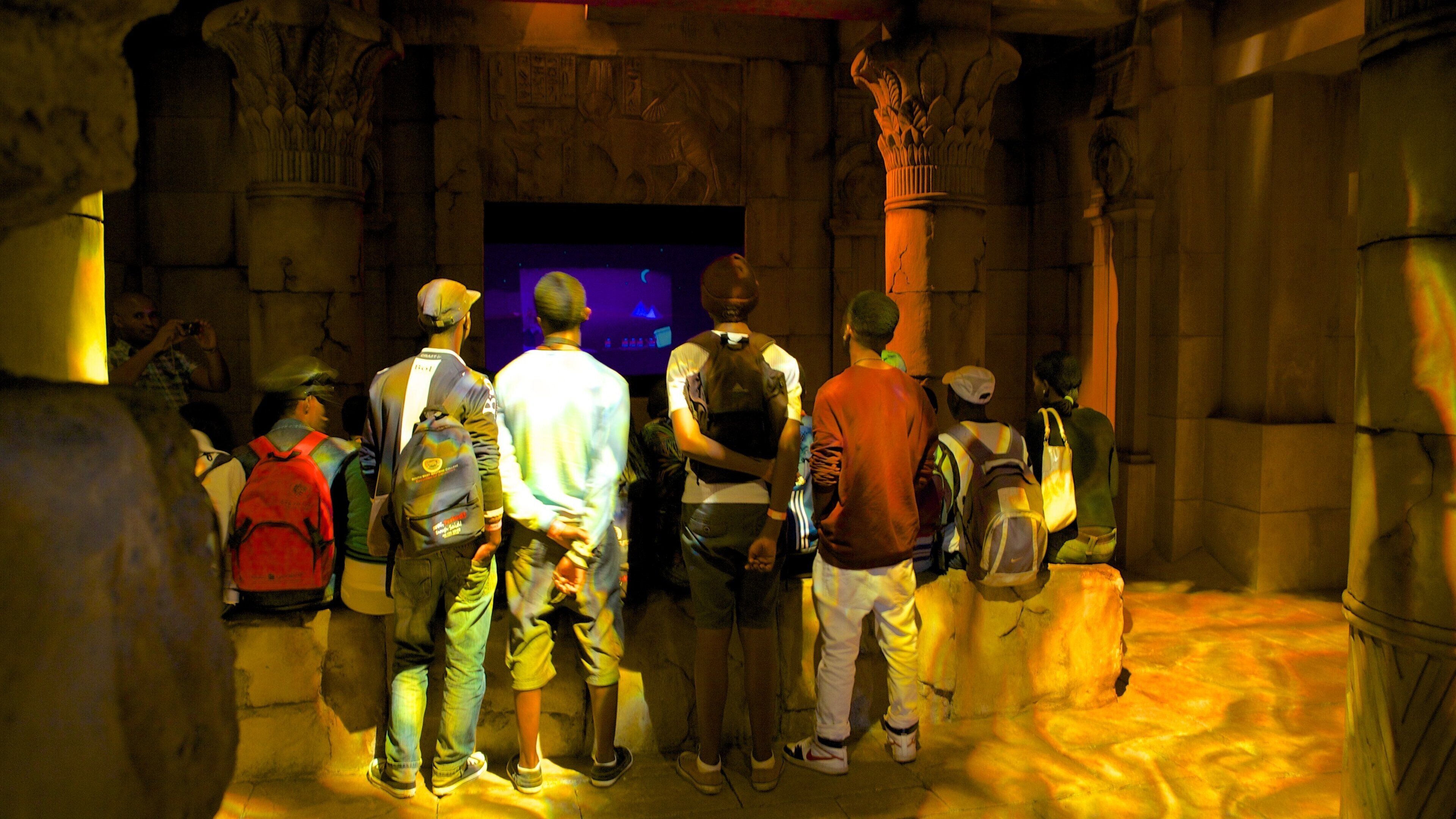 SAB World of Beer which includes interior views as well as a small group of people