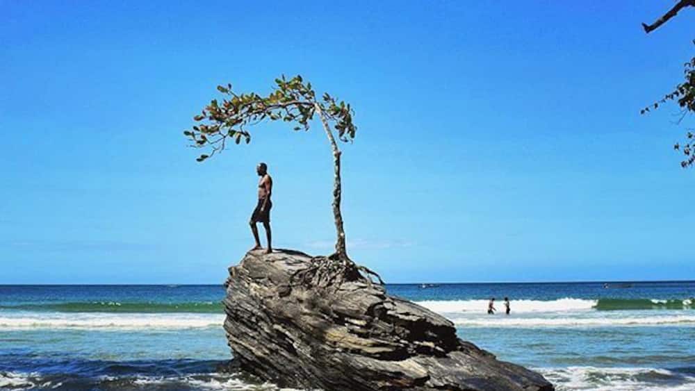 If ever there was a zen beach, this is it. No crowds, clean water and mysterious caves make it a unique place. #blue More at:
http://www.travelblissnow.com/las-cuevas-beach-trinidad/