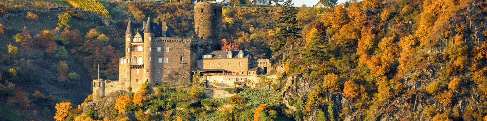 Burg Katz über St. Goarshausen, vom Loreleyhafen aus gesehen