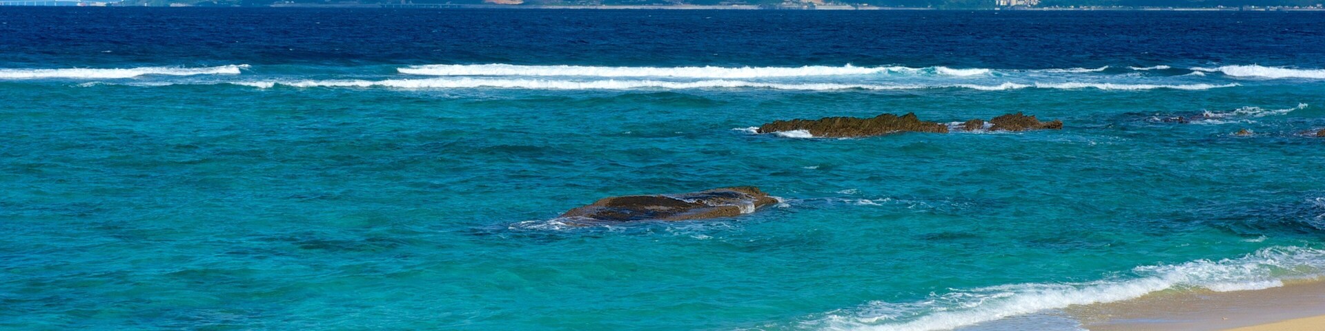 Praia de Mission que inclui paisagem e uma praia