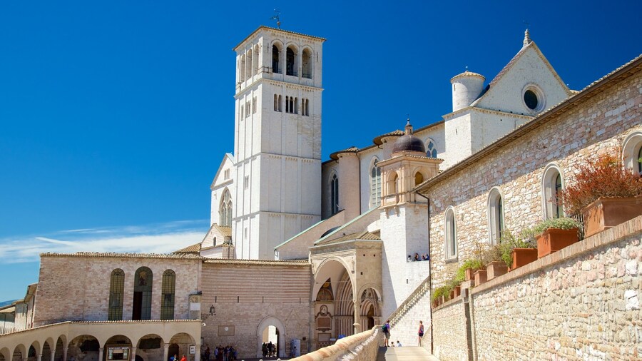 Papal Basilica of St. Francis of Assisi showing heritage architecture
