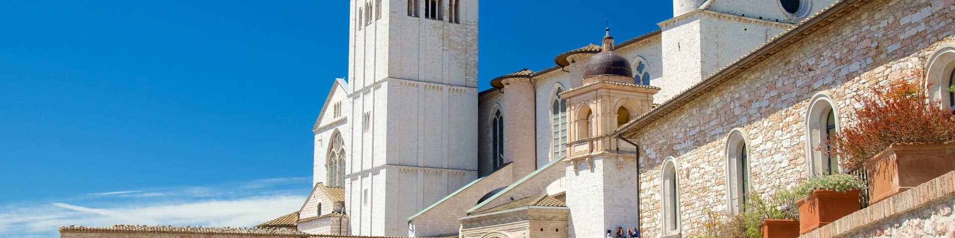 Papal Basilica of St. Francis of Assisi showing heritage architecture