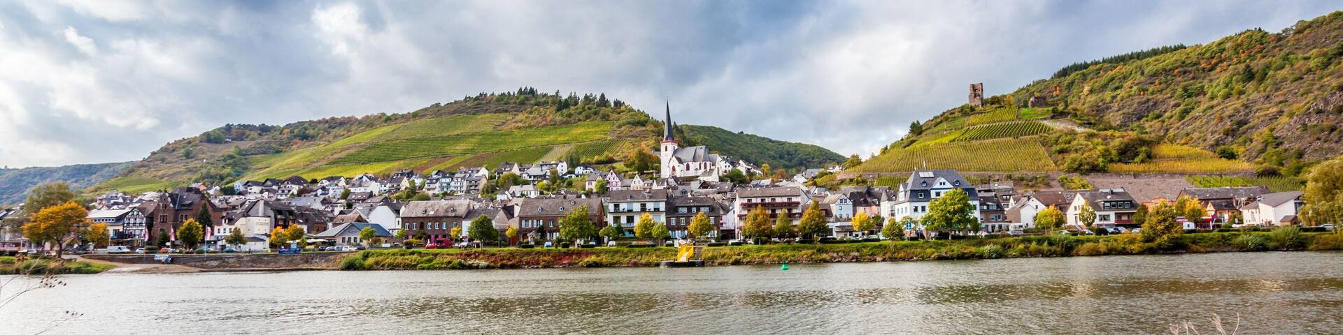 Wine village Klotten at the river Moselle Rheinland Pfalz Germany