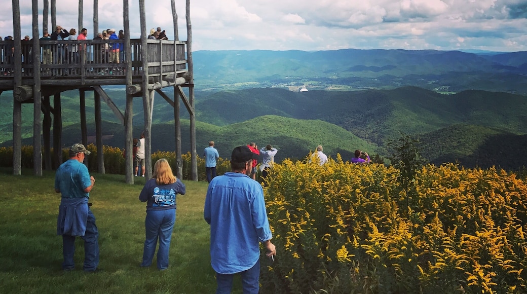 Cass Railroad - Bald Knob observation deck overlooking Greenback Radio Telescope in West Virginia.