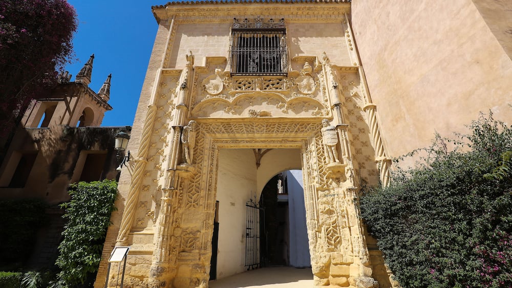 Marchena door, Alcazar, royal palace, Seville, Andalusia, Spain