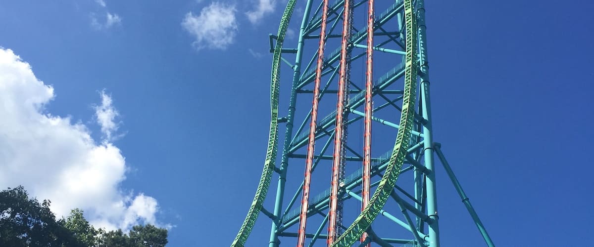 THE DROP! Drops you down 90mph at 6 flags: Great Adventure amusement park in Jackson, NJ! Buy tickets online, it's cheaper!