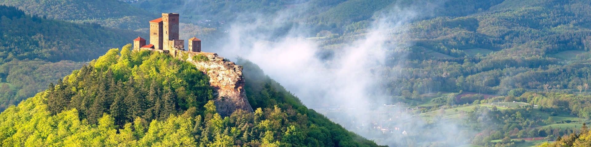 Burg Trifels bei Annweiler, Pfälzerwald, Rheinland-Pfalz, Deutschland