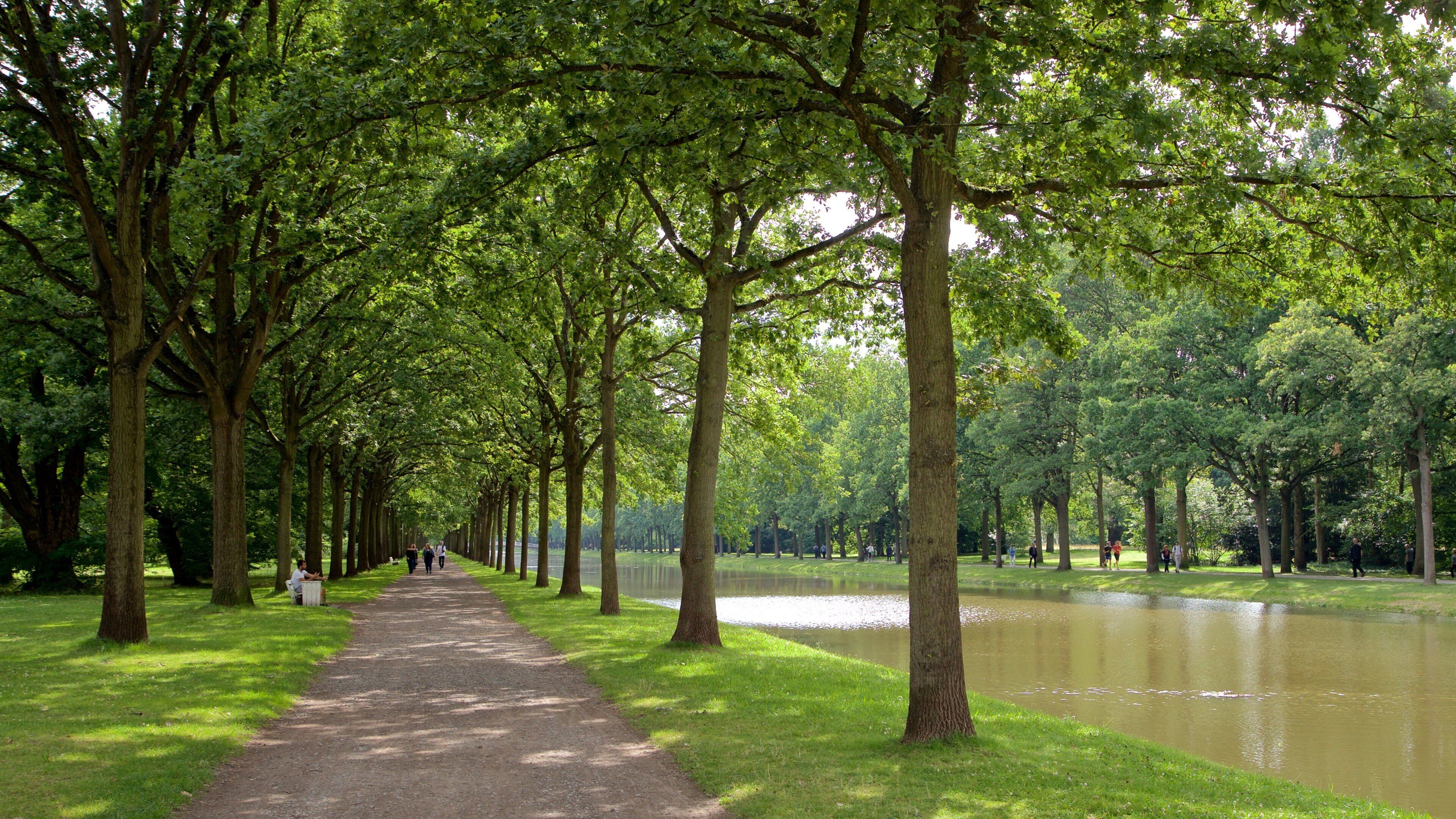 Karlsaue Park og byder på en have og en flod eller et vandløb