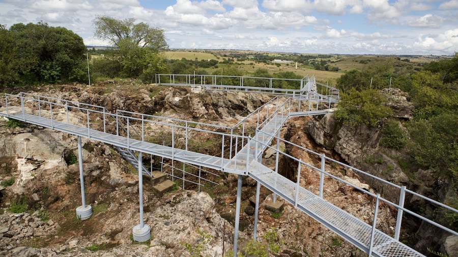 Sterkfontein Caves caracterizando uma ponte e paisagens