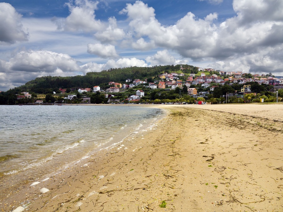 Cabo beach in Cesantes. Pontevedra.Galicia. Spain.