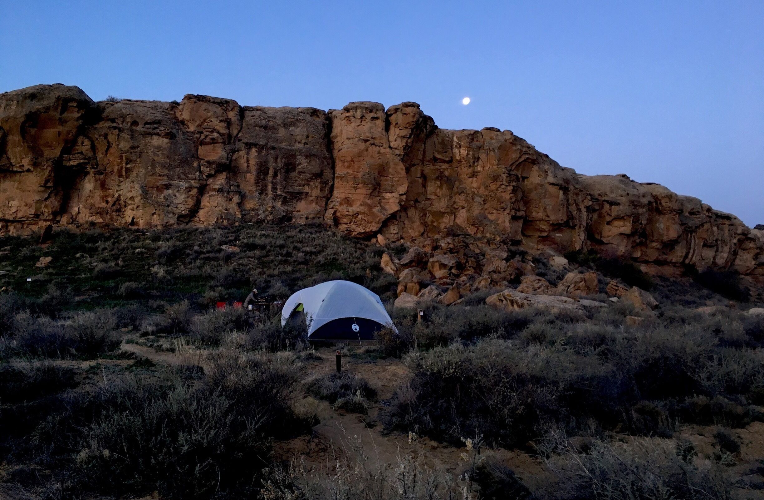 My camping site in Chaco Canyon a Unesco World Heritage site. 