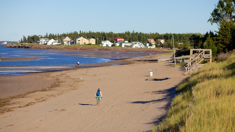 Parlee Beach Provincial Park toont een zandstrand