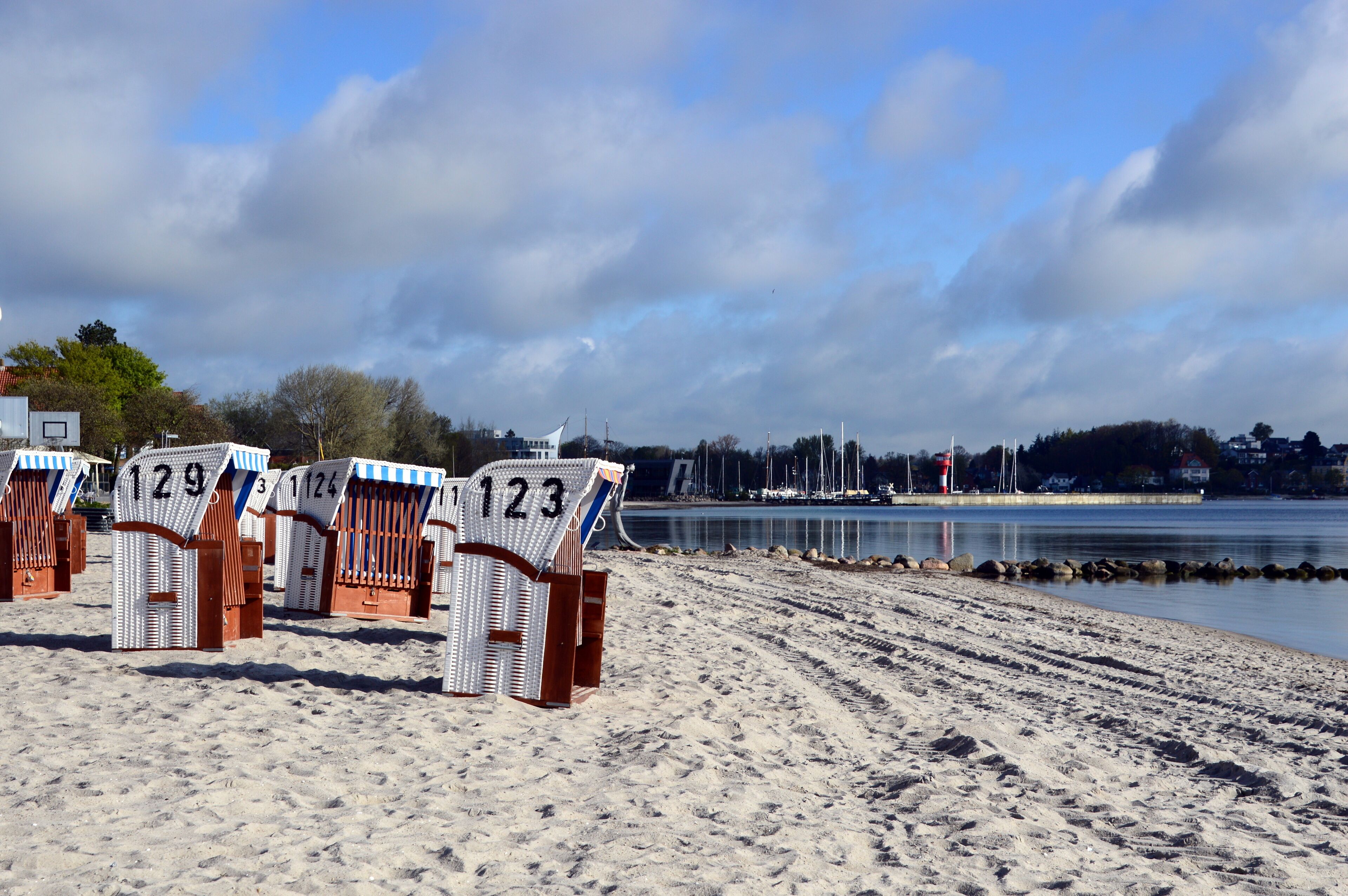 Beach at the Baltic Sea in the Town Eckernförde, Schleswig - Holstein