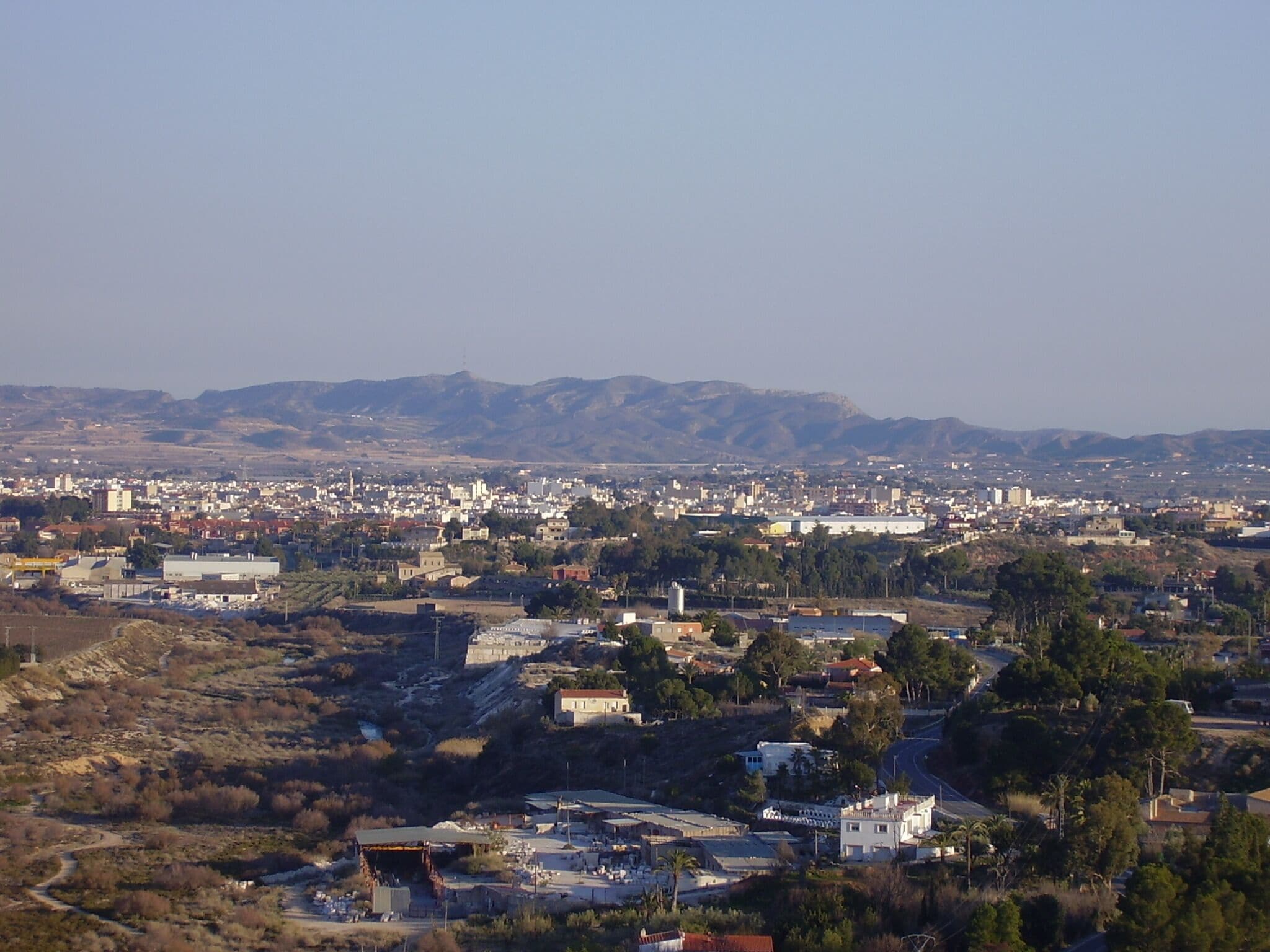 Novelda desde el Santuario.