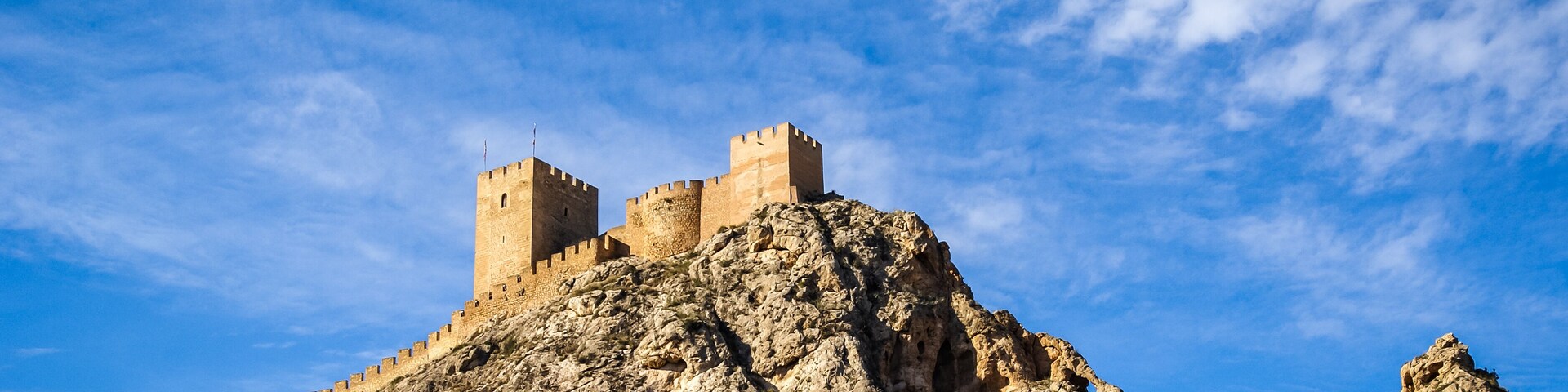 Beautiful medieval castle at Sax, Valencia, Spain