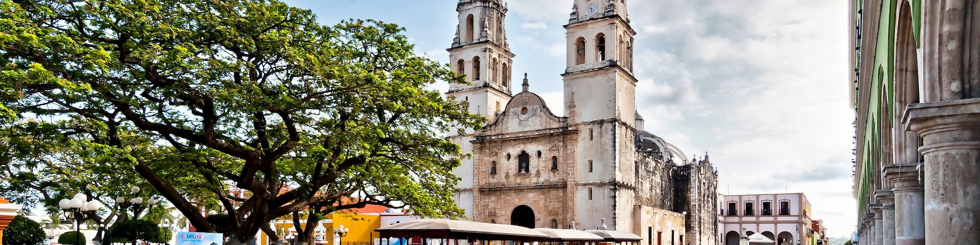 square and Cathedral in Campeche, Mexico