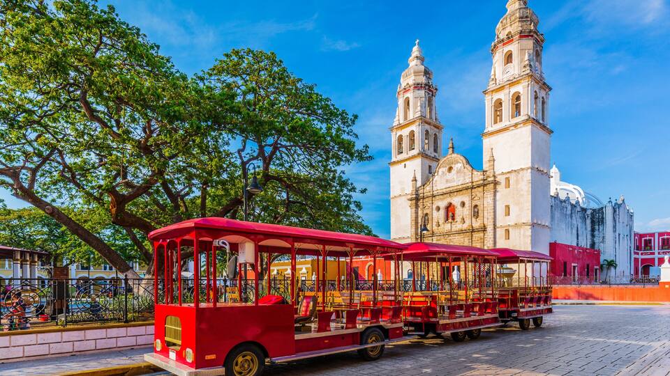 Campeche, Mexico. Independence Plaza in the Old Town