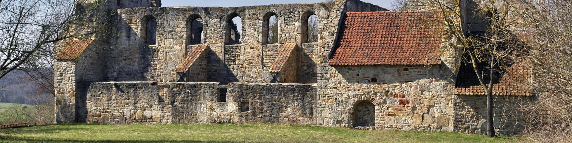 Full south-easterly view of Walbeck Abbey Church, Germany.