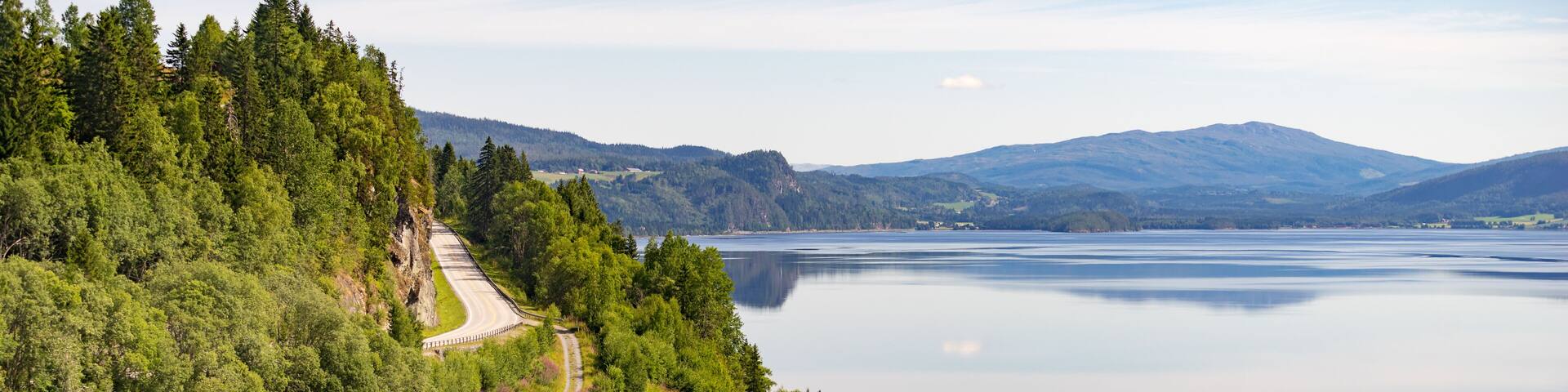 Snasa lake in Norway, scenic nature