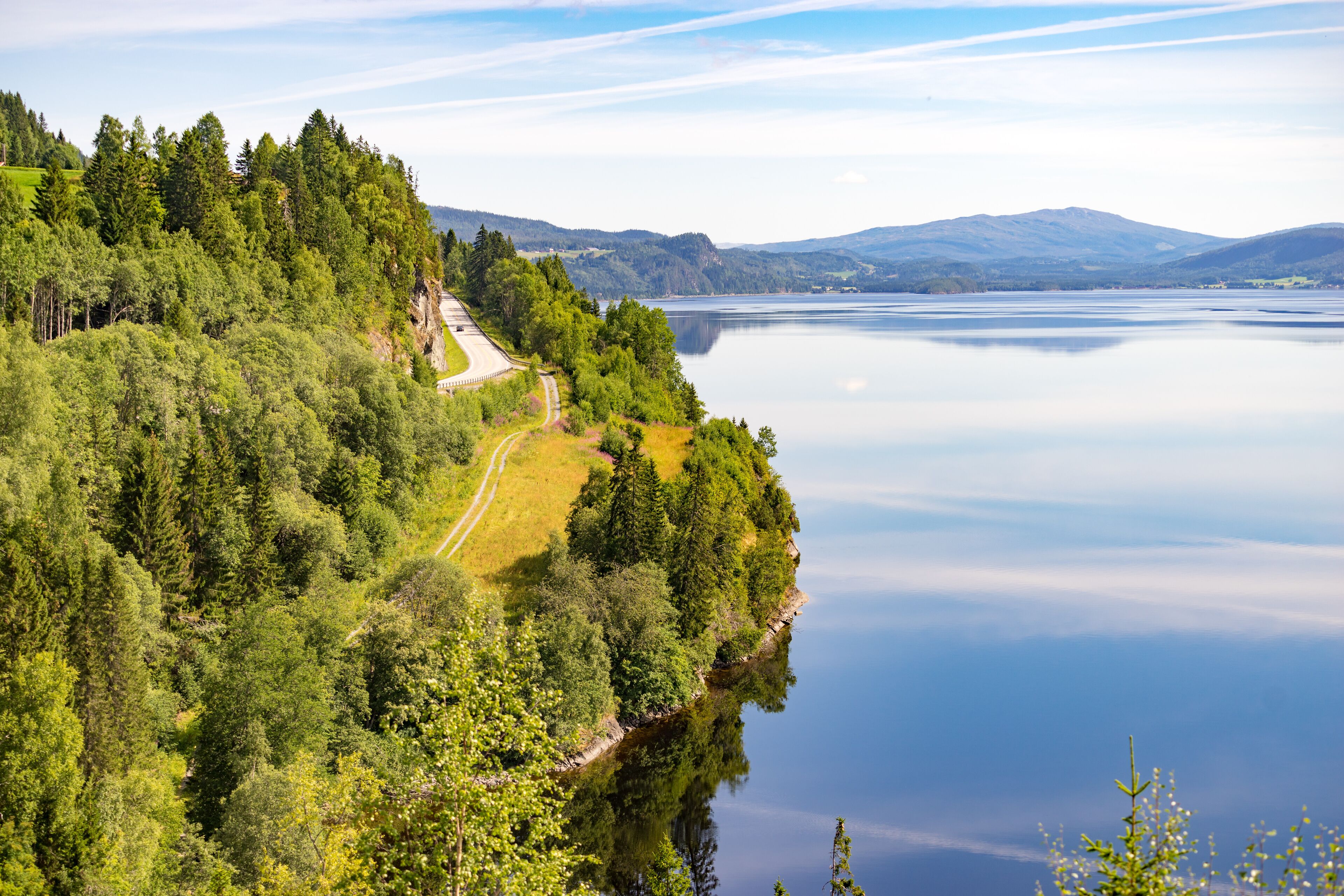 Snasa lake in Norway, scenic nature