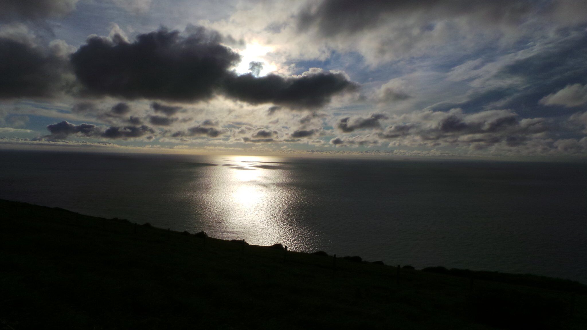 Looking across the English Channel.