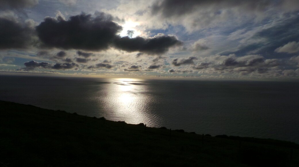Looking across the English Channel.