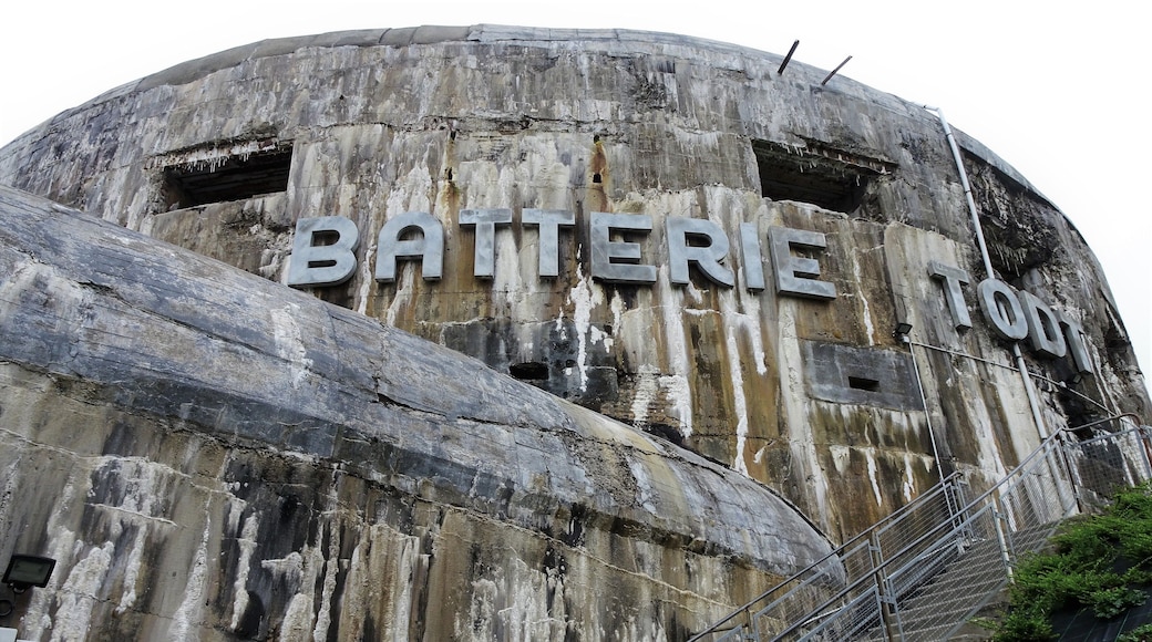 The “Batterie Todt” was a WW II battery of coastal artillery, located in Audinghen, near Cape Gris Nez. It consisted of four 380 millimetres calibre Krupp guns with a range up to 55 kilometres, capable of reaching the British coast.
Photo: one of the four artillery bunkers, now converted into a museum. #OpalCoast #History