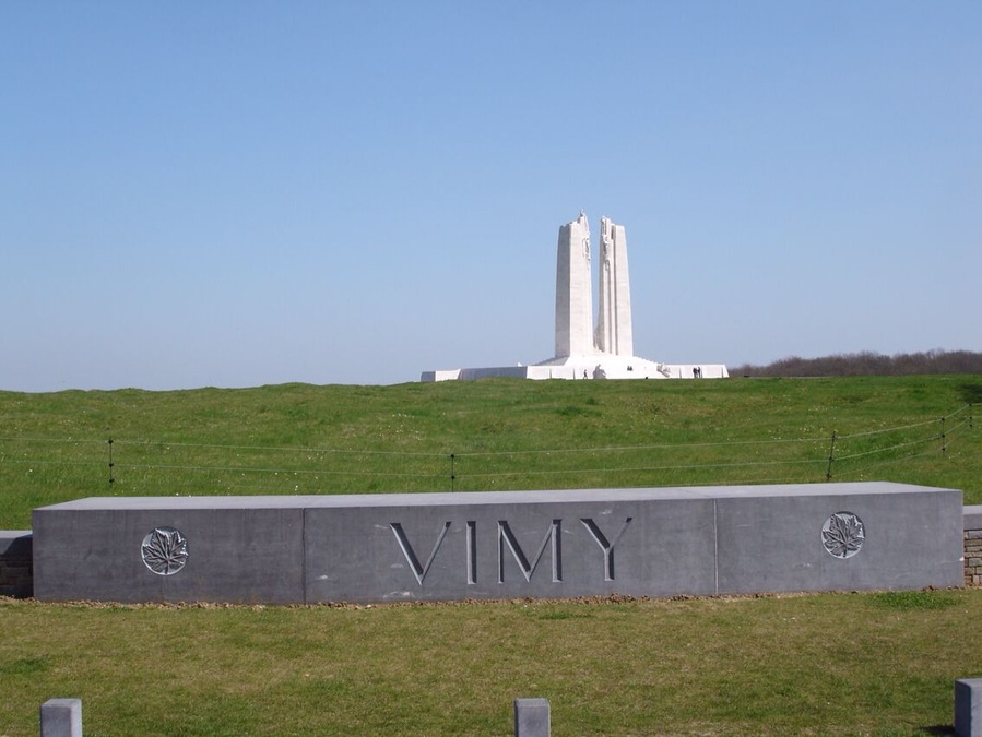 Canadian Memorial to the men killed on the assault on Vimy Ridge on April 9-12th 1917.
And to the 11000 plus Canadian troops with no known grave.