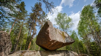 Runkesten moving rock near Mariannelund in Sweden