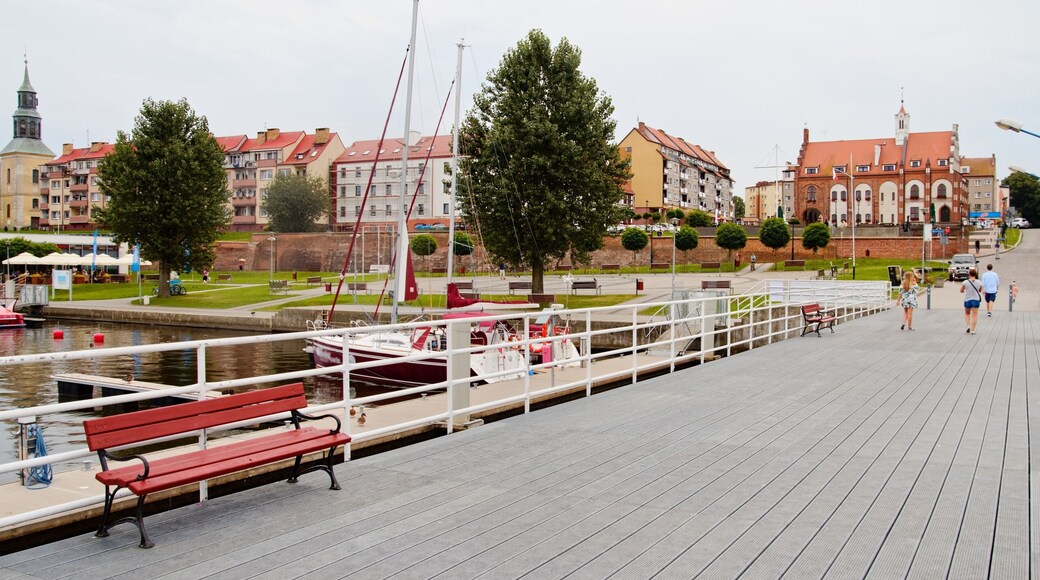 Kamien Pomorski cityscape on baltic sea in Poland