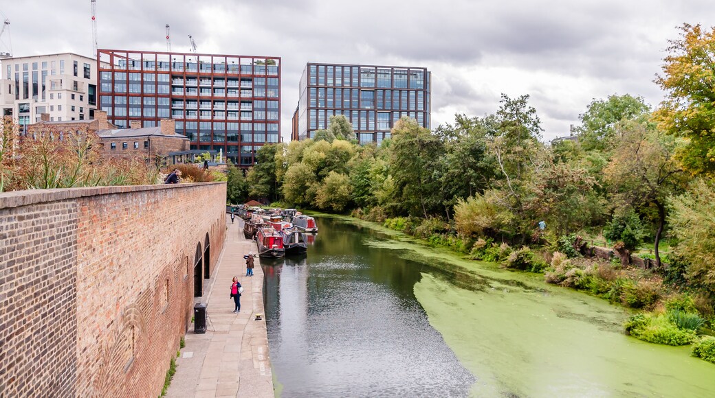 King's Cross Regent's canal towpath, Granary Square, North London, England, UK, October 15, 2022
