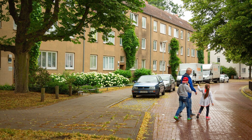 Mittelfeld showing street scenes as well as a family