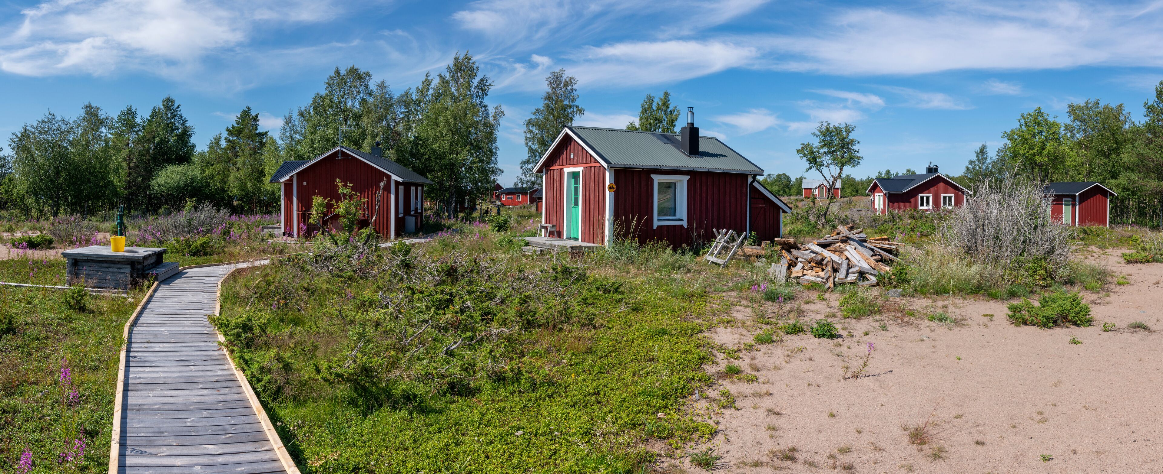 Sandskar Island and Small fishing settlement in Haparanda archipelago