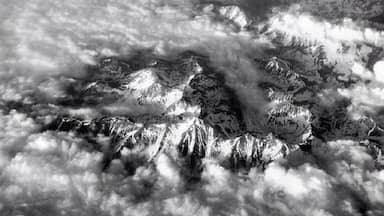 Taken during a recent flight to Cyprus somewhere over the Alps