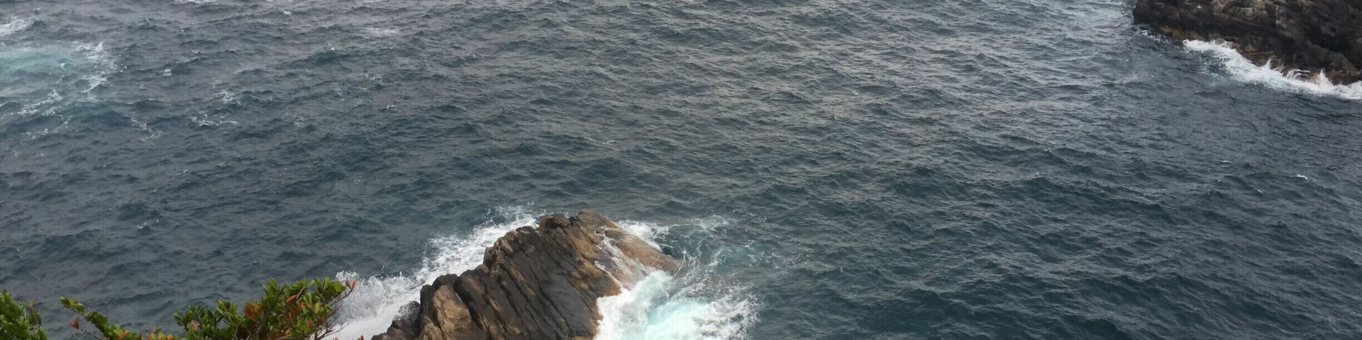 Capable of going immediately from Shikoku hallowed ground No. 38 No. Fudasho, is Cape southwest of Shikoku. This sea is Pacific Ocean,
If multi-you fall, you die.
However, it is very beautiful place. Unfortunately when I arrived in the evening, I was a little cloudy.
Here is also famous for the typhoon to frequently pass. When it is approaching the Japanese TV station will relay the status of the waves and wind and rain from here.