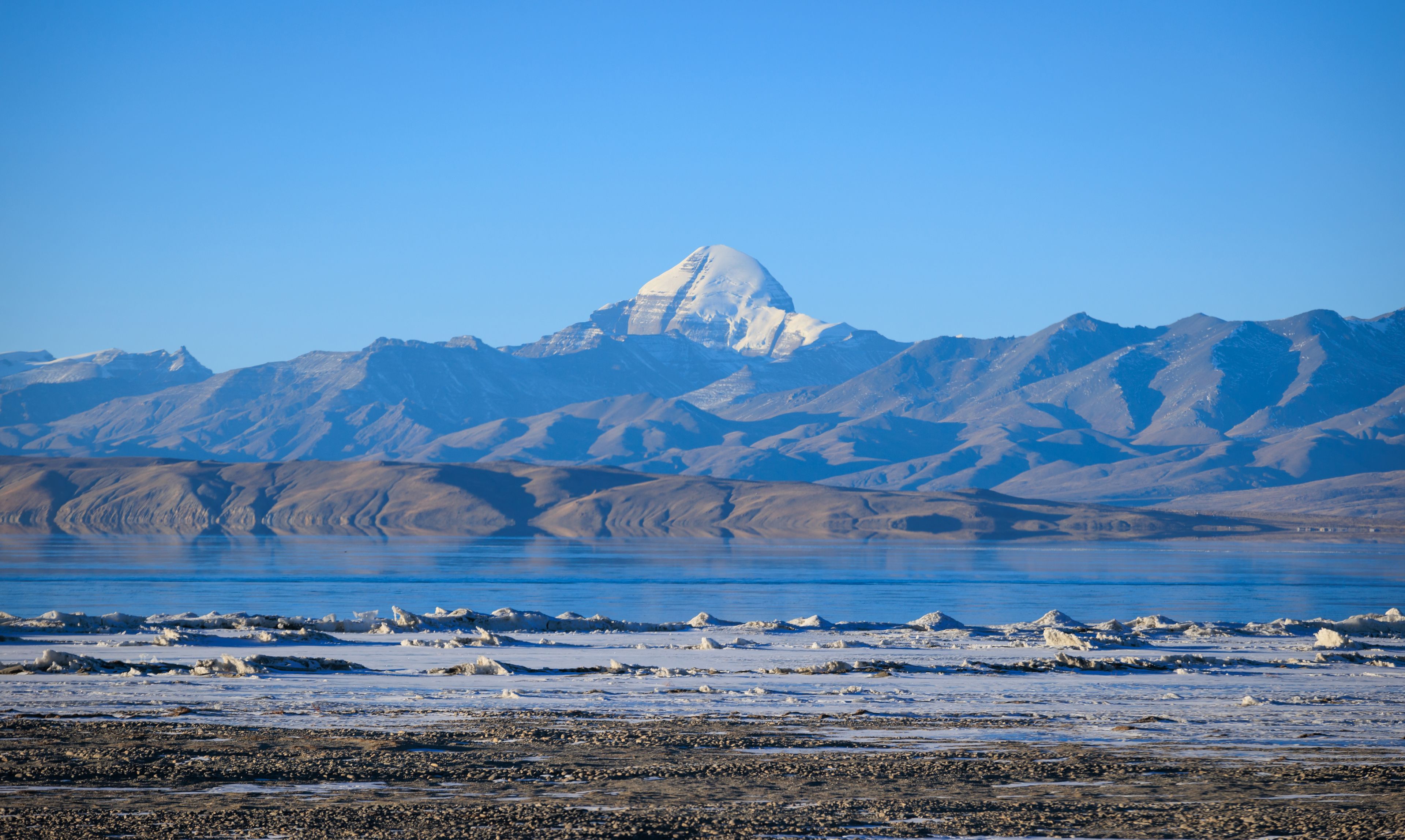 Mount Kailash and mapang yongcuo landscape in tibet, China