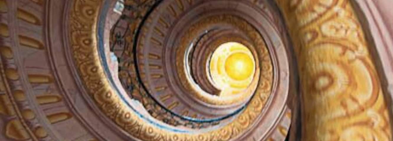 Austria's Melk Abbey is home to what is arguably one of the world’s most beautiful staircases. This Rococo-style spiral staircase connects the library to two upper level reading rooms that are not accessible to the public. If there is a stairway to heaven I’m pretty sure it looks a lot like this. #architecture
http://casualtravelist.com/blog/melk-abbey-austria/