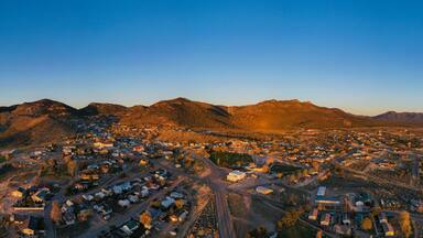 City of Pioche Nevada Drone View