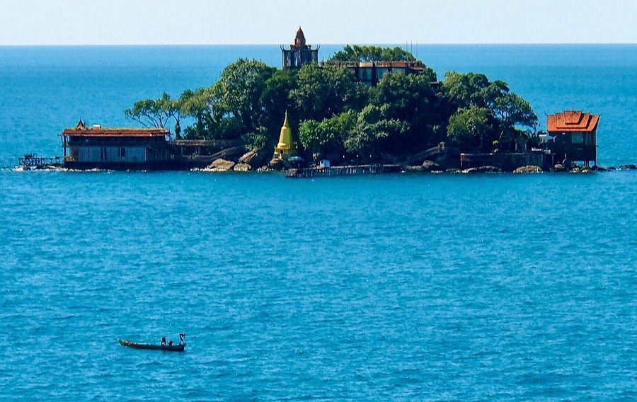 This is the Mirax Private Island resort off the coast of Sihanoukville, Cambodia. We didn't stay here, but it looked intriguing!