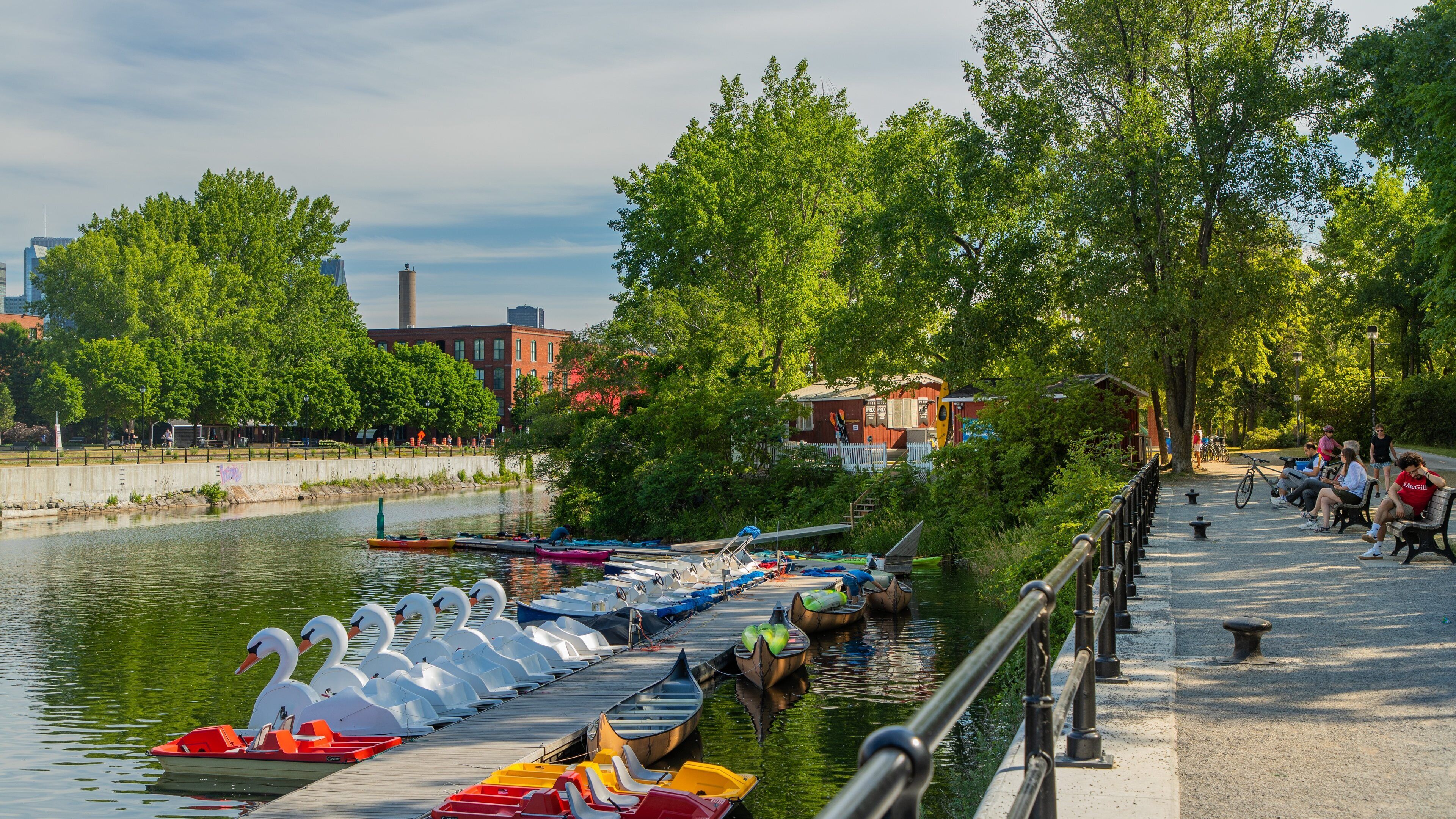 Lachine Canal National Historic Site featuring a river or creek